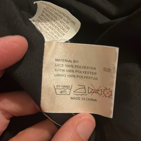 Impression Bridal formal dress, women’s size 14, black shiny - Picture 10 of 12